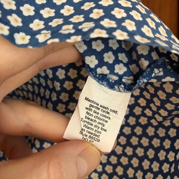 J.Crew Blue Ruffle Daisy Button-Down Shirt - Picture 4 of 8